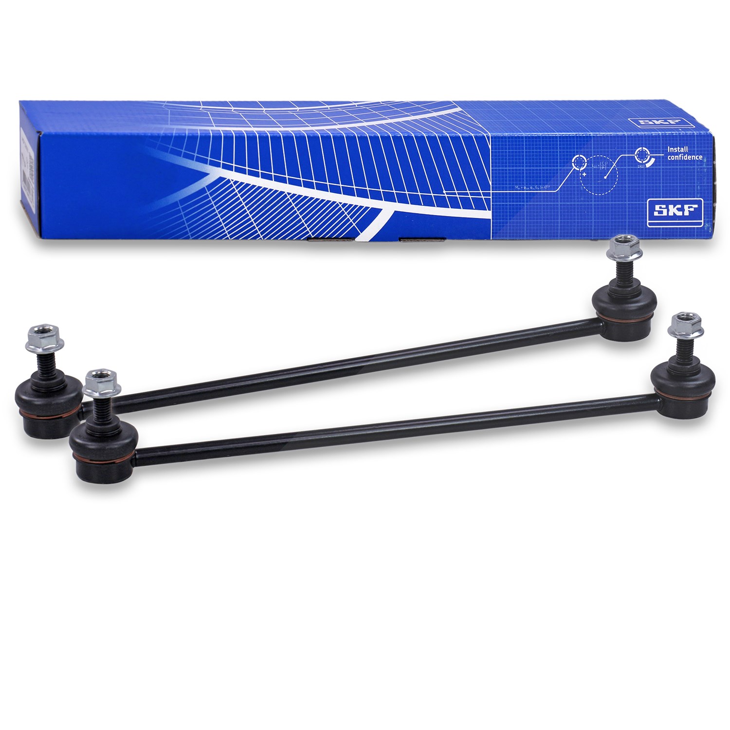 Skf 2x Koppelstange, Pendelstütze Vorderachse [Hersteller-Nr. 40207415] für Peugeot, Ds, Citroën