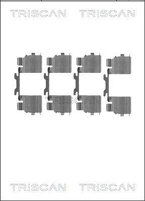 Triscan Zubehörsatz, Scheibenbremsbelag [Hersteller-Nr. 8105101648] für Opel, Peugeot, Citroën, Iveco, Fiat