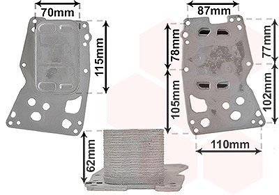 Van Wezel Ölkühler, Motoröl [Hersteller-Nr. 06013715] für Toyota, BMW, Mini