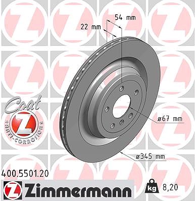 Zimmermann Bremsscheibe [Hersteller-Nr. 400.5501.20] für Mercedes-Benz