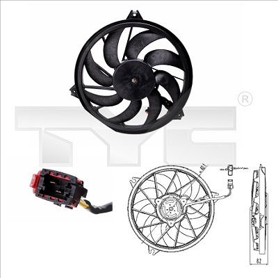 Tyc Lüfter, Motorkühlung [Hersteller-Nr. 826-0005] für Peugeot