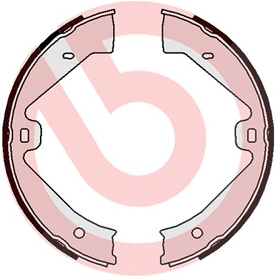 Brembo Bremsbackensatz, Feststellbremse [Hersteller-Nr. S65505] für VW, Porsche