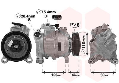 Van Wezel Kompressor, Klimaanlage [Hersteller-Nr. 0600K489] für BMW