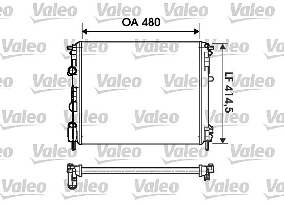 Valeo Kühler, Motorkühlung [Hersteller-Nr. 732621] für Renault, Dacia, Nissan