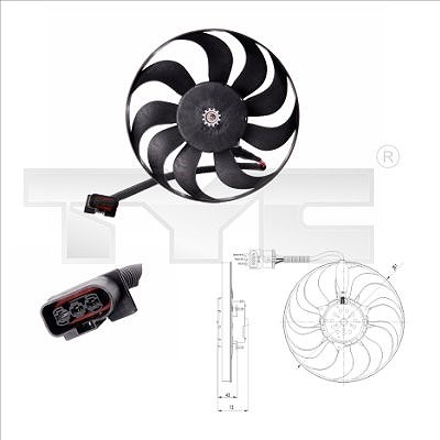 Tyc Lüfter, Motorkühlung [Hersteller-Nr. 837-0005] für Audi, VW, Seat