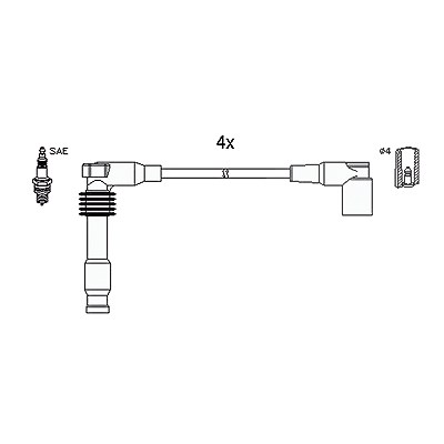Hüco Zündkabelsatz [Hersteller-Nr. 134759] für Opel, Chevrolet, Daewoo