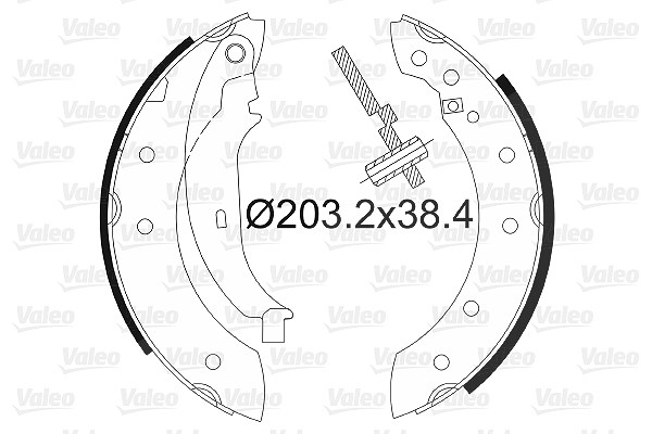 Valeo Bremsbackensatz [Hersteller-Nr. 562581] für Renault, Peugeot, Citroën, Dacia