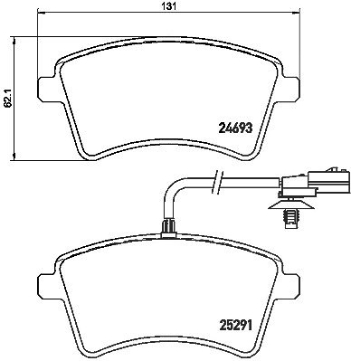 Brembo Bremsbelagsatz, Scheibenbremse [Hersteller-Nr. P68058] für Renault, Nissan, Maserati