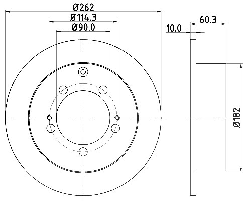 Hella Bremsscheibe [Hersteller-Nr. 8DD355118-661] für Mitsubishi, Chrysler