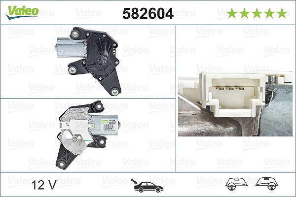Valeo Wischermotor [Hersteller-Nr. 582604] für Renault, Dacia