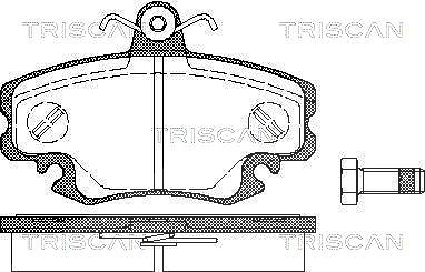 Triscan Bremsbelagsatz, Scheibenbremse [Hersteller-Nr. 811025010] für Renault, Dacia, Lada