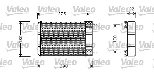 Valeo Wärmetauscher, Innenraumheizung [Hersteller-Nr. 812321] für Mercedes-Benz