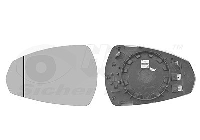 Van Wezel Spiegelglas, Außenspiegel [Hersteller-Nr. 0335837] für Audi