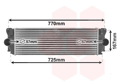 Van Wezel Ladeluftkühler [Hersteller-Nr. 30004396] für VW, Mercedes-Benz