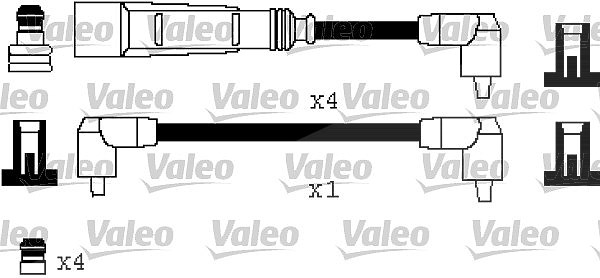 Valeo Zündleitungssatz [Hersteller-Nr. 346332] für Skoda, VW, Seat
