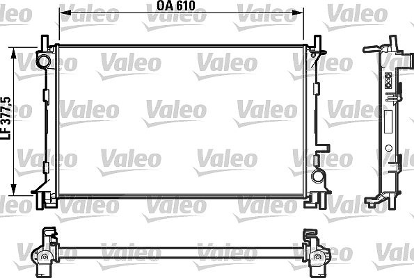 Valeo Kühler, Motorkühlung [Hersteller-Nr. 732732] für Ford, Fiat