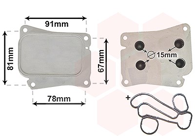 Van Wezel Ölkühler, Motoröl [Hersteller-Nr. 30003559] für Mercedes-Benz