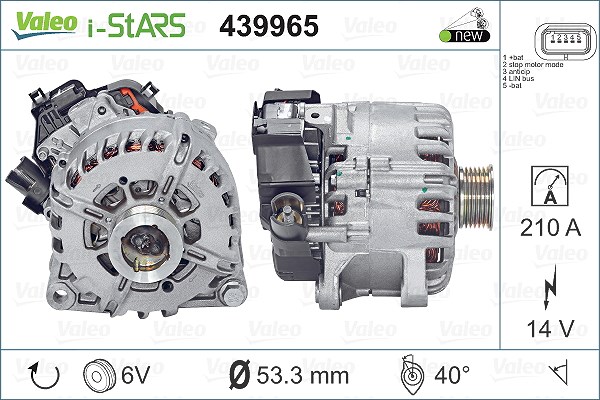 Valeo Generator [Hersteller-Nr. 439965] für Citroën, Peugeot