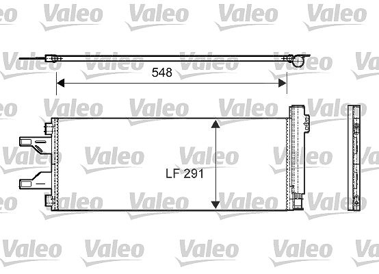 Valeo Kondensator, Klimaanlage [Hersteller-Nr. 814069] für Citroën, Peugeot, Fiat