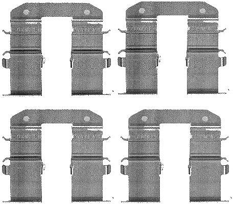Hella Zubehörsatz, Scheibenbremsbelag [Hersteller-Nr. 8DZ355203-351] für Kia, Hyundai