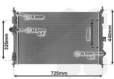 Van Wezel Kühler, Motorkühlung [Hersteller-Nr. 40012386] für Peugeot, Citroën, Ds, Toyota, Opel, Fiat
