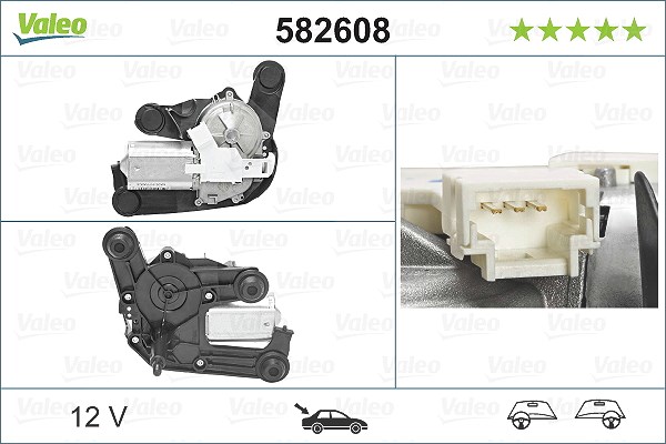 Valeo Wischermotor [Hersteller-Nr. 582608] für Ds, Citroën, Peugeot