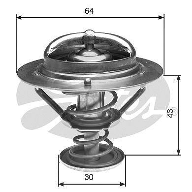Gates Thermostat, Kühlmittel [Hersteller-Nr. TH27088G1] für Kia, Mitsubishi
