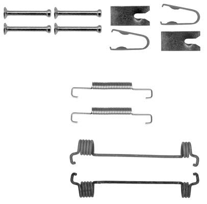 Hella Zubehörsatz, Feststellbremsbacken [Hersteller-Nr. 8DZ355201-961] für Fiat, Peugeot, Opel, Citroën