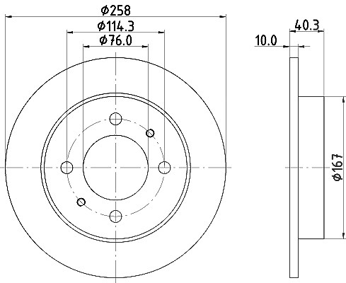 Hella Bremsscheibe [Hersteller-Nr. 8DD355118-111] für Hyundai