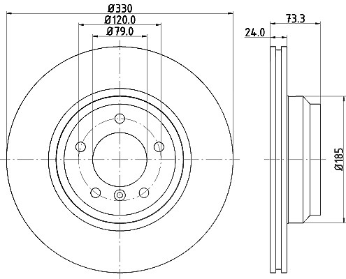 Hella Bremsscheibe [Hersteller-Nr. 8DD355111-941] für BMW