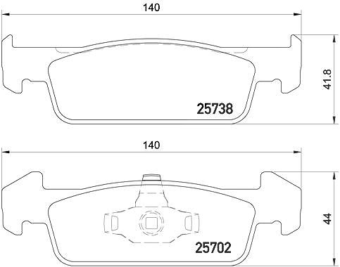 Brembo Bremsbelagsatz, Scheibenbremse [Hersteller-Nr. P68060] für Renault, Dacia