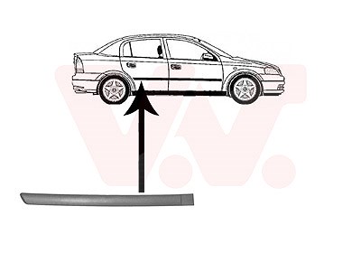Van Wezel Zier-/Schutzleiste, Tür [Hersteller-Nr. 3742426] für Opel