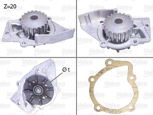 Valeo Wasserpumpe [Hersteller-Nr. 506575] für Peugeot, Citroën, Lancia, Fiat, Suzuki