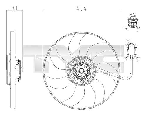 Tyc Lüfter, Motorkühlung [Hersteller-Nr. 825-0019] für Opel