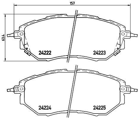Brembo Bremsbelagsatz, Scheibenbremse [Hersteller-Nr. P78017] für Subaru