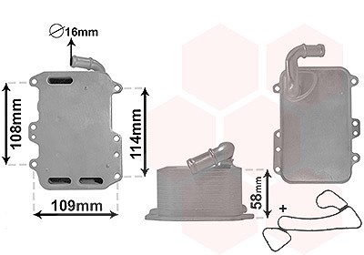 Van Wezel Ölkühler, Motoröl [Hersteller-Nr. 03003405] für Audi, VW