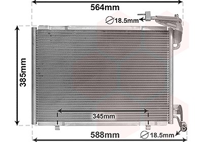 Van Wezel Kondensator, Klimaanlage [Hersteller-Nr. 18015711] für Ford