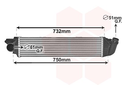Van Wezel Ladeluftkühler [Hersteller-Nr. 37004622] für Renault, Fiat, Nissan, Opel