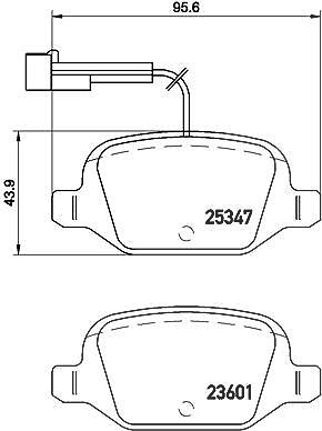 Brembo Bremsbelagsatz, Scheibenbremse [Hersteller-Nr. P23146] für Fiat, Abarth