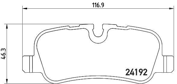 Brembo Bremsbelagsatz, Scheibenbremse [Hersteller-Nr. P44013] für Land Rover