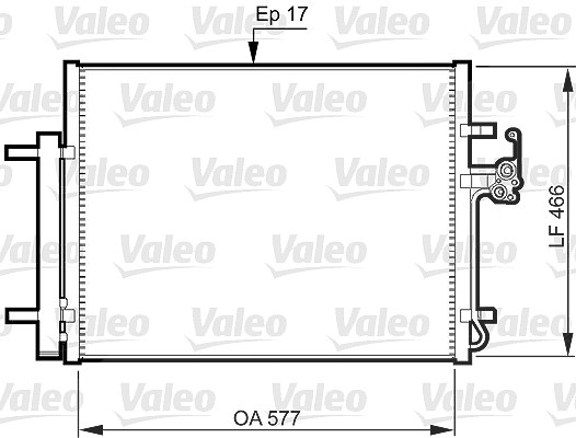 Valeo Kondensator, Klimaanlage [Hersteller-Nr. 814360] für Ford