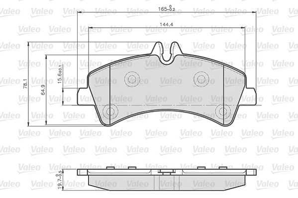 Valeo Bremsbelagsatz, Scheibenbremse [Hersteller-Nr. 873190] für Mercedes-Benz