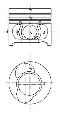 Kolbenschmidt Kolben [Hersteller-Nr. 40465600] für Nissan, Suzuki, Dacia, Renault
