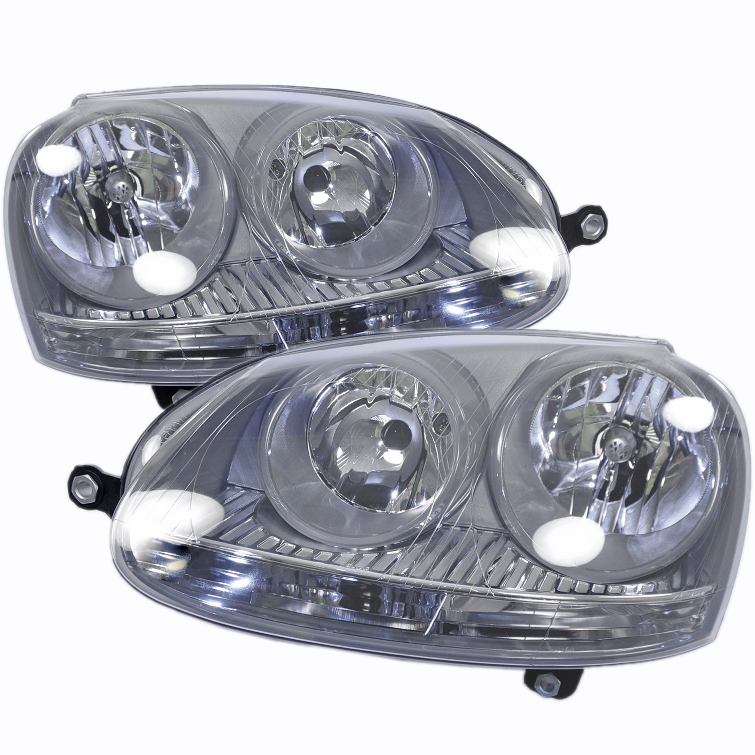 Bestprice 2x Scheinwerfer H7/H7 grau mit Stellmotor für LWR [Hersteller-Nr. 10428941] für VW