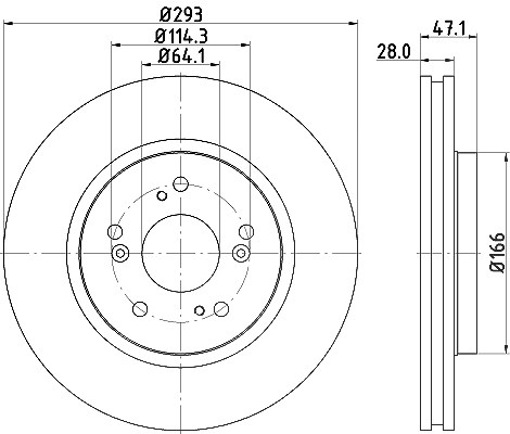 Hella Bremsscheibe [Hersteller-Nr. 8DD355115-941] für Honda