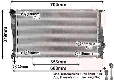 Van Wezel Kühler, Motorkühlung [Hersteller-Nr. 06002542] für BMW