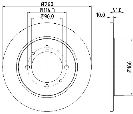 Hella Bremsscheibe [Hersteller-Nr. 8DD355105-471] für Proton, Mitsubishi, Volvo