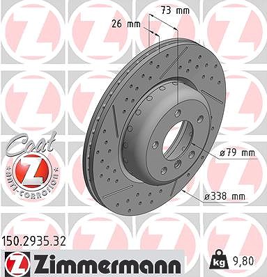 Zimmermann 1x Bremsscheibe [Hersteller-Nr. 150.2935.32] für BMW
