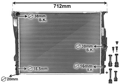 Van Wezel Kühler, Motorkühlung [Hersteller-Nr. 06002303] für BMW