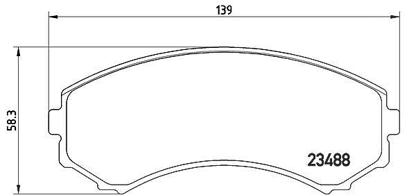 Brembo Bremsbelagsatz, Scheibenbremse [Hersteller-Nr. P54029] für Isuzu, Mitsubishi, Mazda